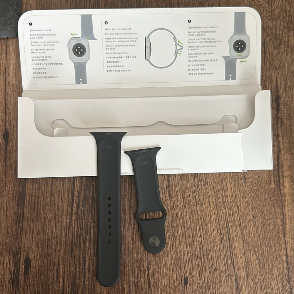 Apple Watch Series 10 46mm Aluminum  Black Sport Band - M/L